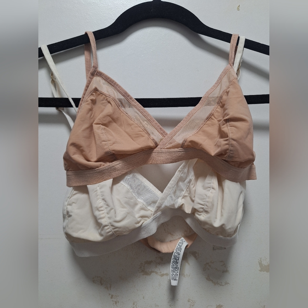 Madewell Two-Tone Bra - Tan and Cream